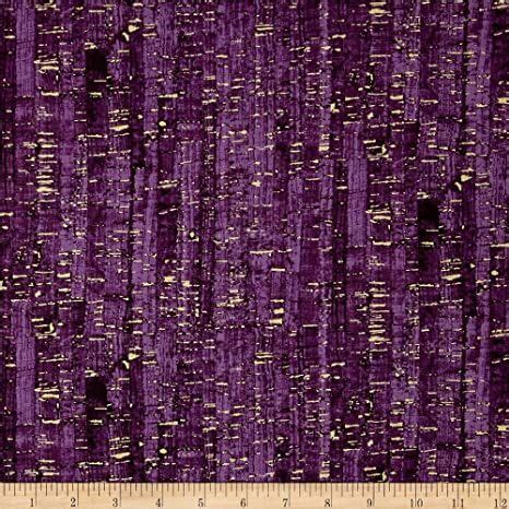 Uncorked Grape Metallic Gold, Fabric by the Yard 